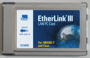 esempi di schede di rete FastEthernet PCI per personal computer e PCMCIA per computer portatili